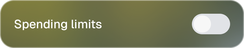 Spending limit widget